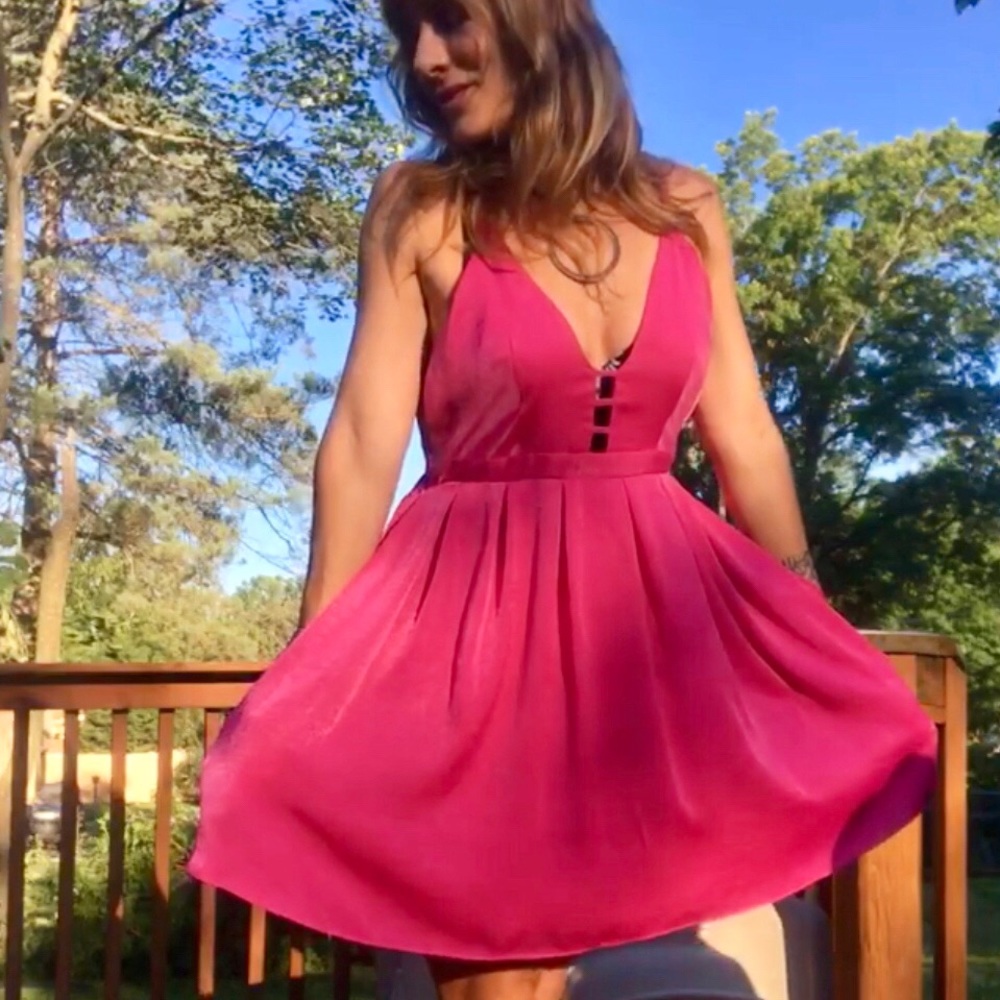 Free People pink babydoll dress w pockets